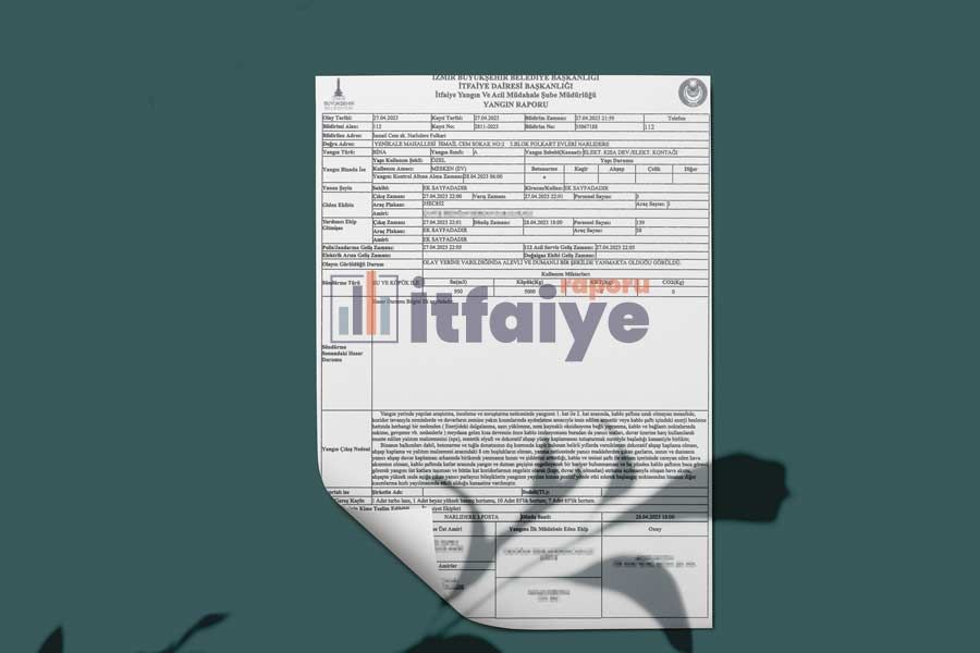 İtfaiye Raporu Başvuru Formu - İtfaiye Raporu COM TR